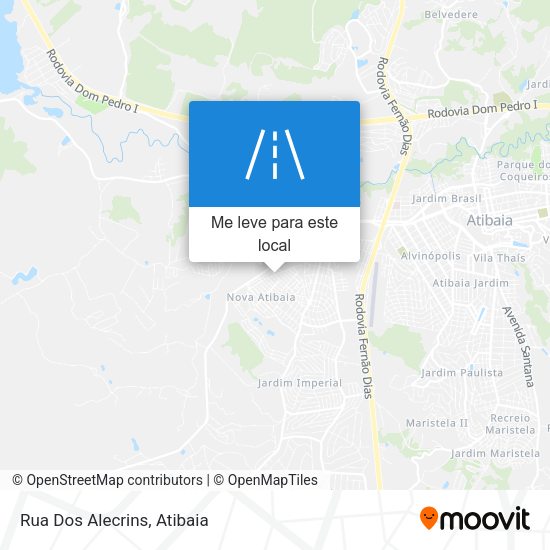 Rua Dos Alecrins mapa