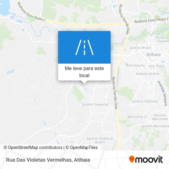 Rua Das Violetas Vermelhas mapa