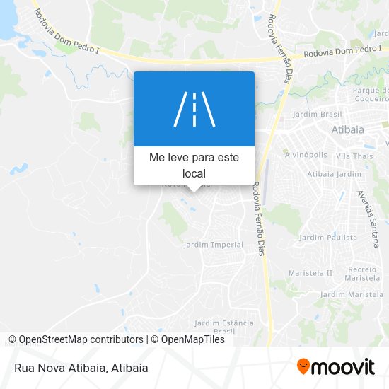 Rua Nova Atibaia mapa