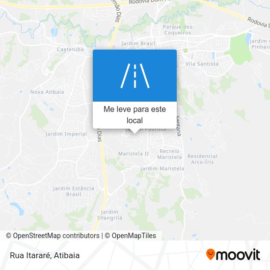 Rua Itararé mapa