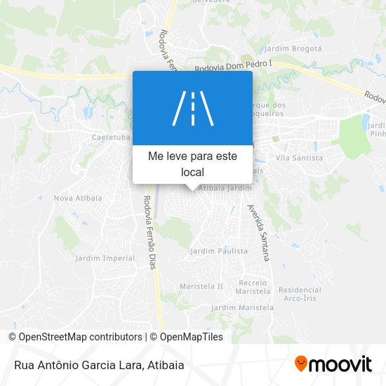 Rua Antônio Garcia Lara mapa
