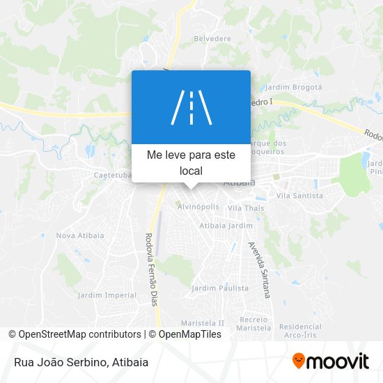 Rua João Serbino mapa