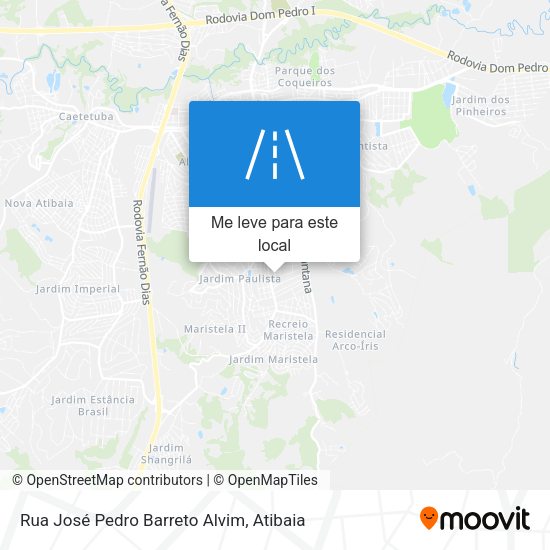 Rua José Pedro Barreto Alvim mapa