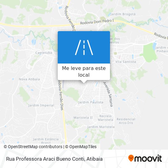 Rua Professora Araci Bueno Conti mapa