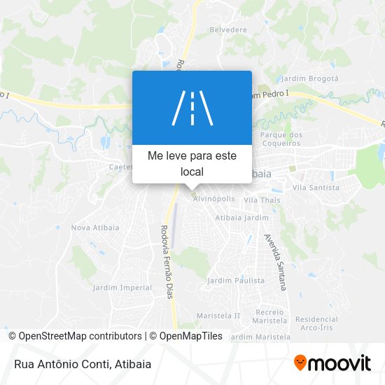 Rua Antônio Conti mapa