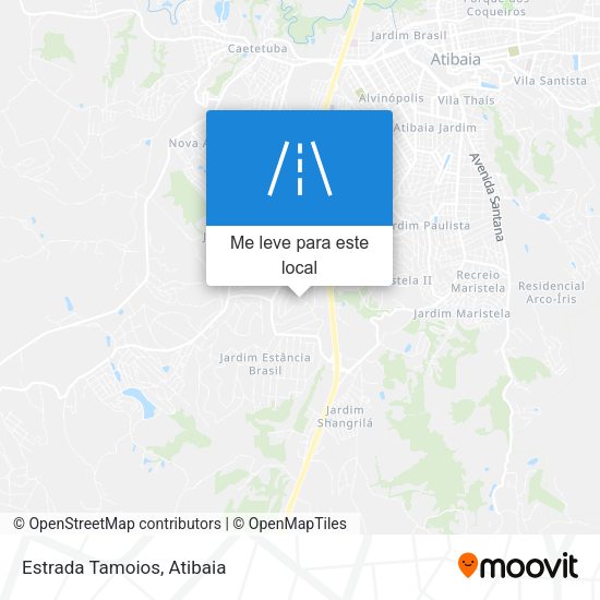 Estrada Tamoios mapa