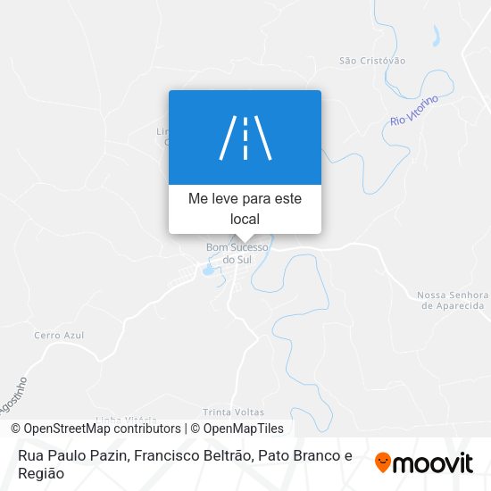 Rua Paulo Pazin mapa