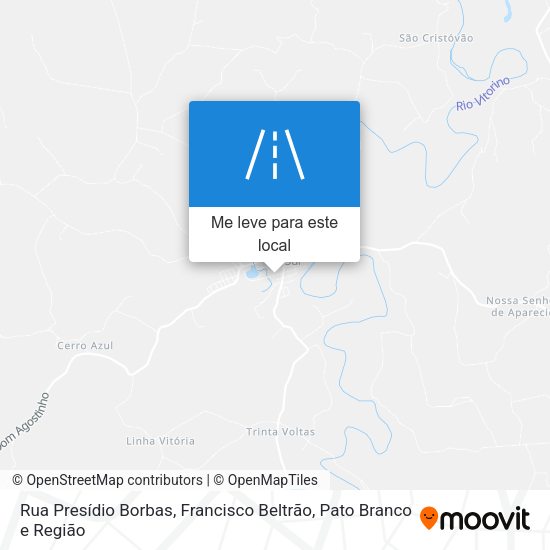 Rua Presídio Borbas mapa