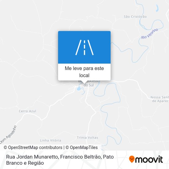 Rua Jordan Munaretto mapa