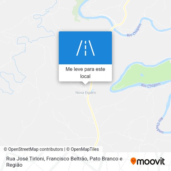 Rua José Tirloni mapa