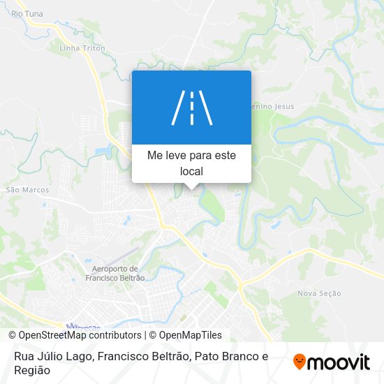 Rua Júlio Lago mapa