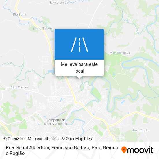 Rua Gentil Albertoni mapa