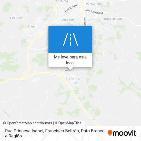 Rua Princesa Isabel mapa