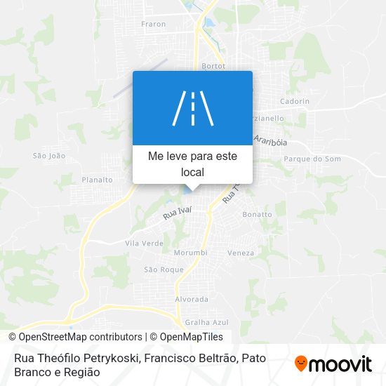 Rua Theófilo Petrykoski mapa