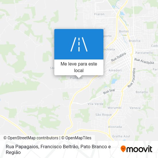 Rua Papagaios mapa