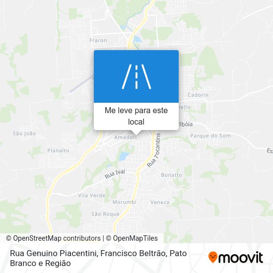 Rua Genuino Piacentini mapa