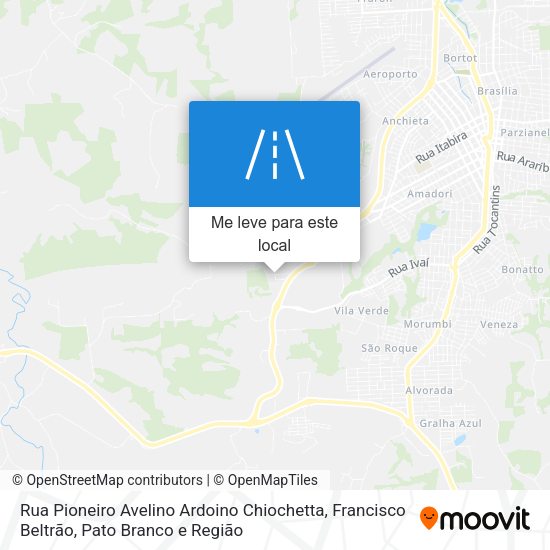 Rua Pioneiro Avelino Ardoino Chiochetta mapa
