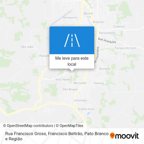 Rua Francisco Gross mapa