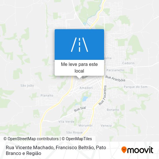 Rua Vicente Machado mapa