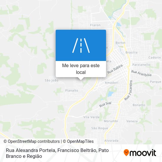 Rua Alexandra Portela mapa