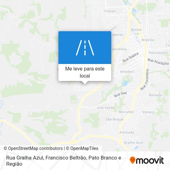 Rua Gralha Azul mapa