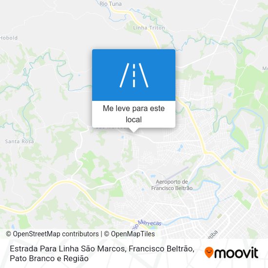 Estrada Para Linha São Marcos mapa
