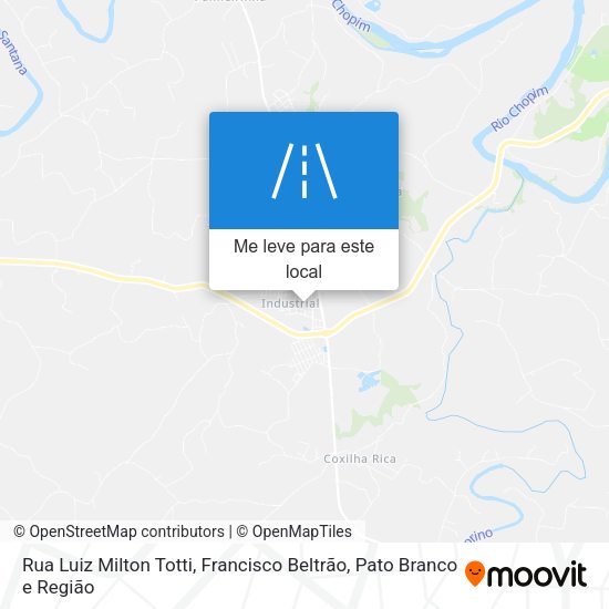 Rua Luiz Milton Totti mapa