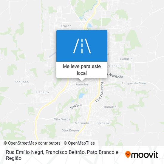 Rua Emílio Negri mapa