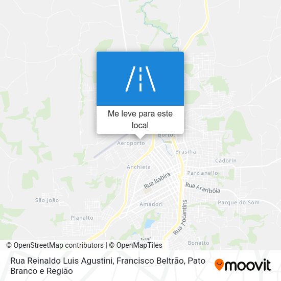 Rua Reinaldo Luis Agustini mapa