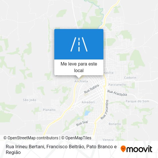 Rua Irineu Bertani mapa