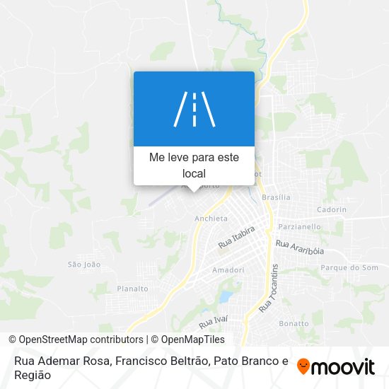 Rua Ademar Rosa mapa