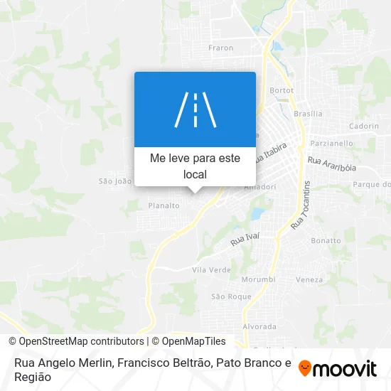 Rua Angelo Merlin mapa