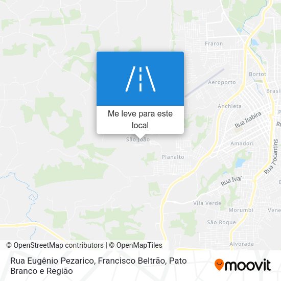 Rua Eugênio Pezarico mapa