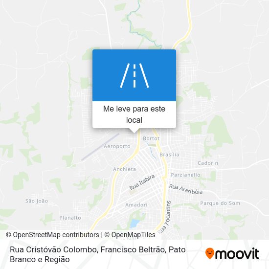 Rua Cristóvão Colombo mapa