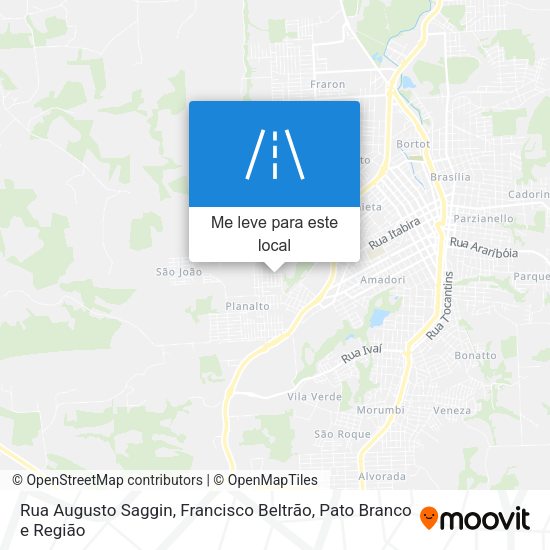 Rua Augusto Saggin mapa