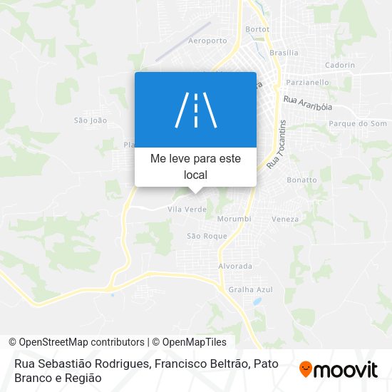 Rua Sebastião Rodrigues mapa