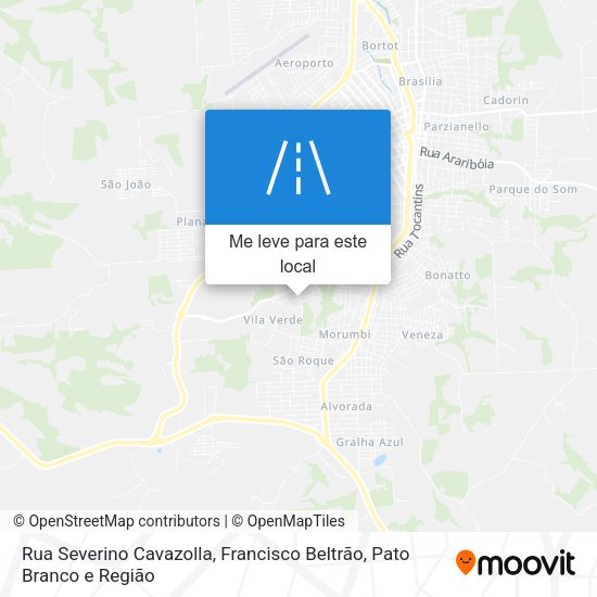 Rua Severino Cavazolla mapa