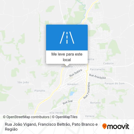 Rua João Viganó mapa