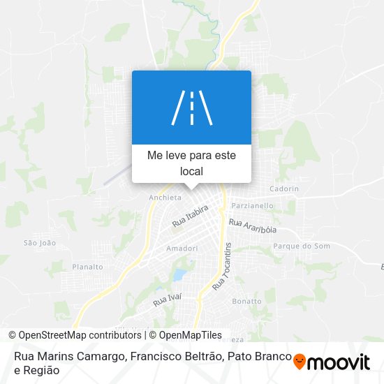 Rua Marins Camargo mapa