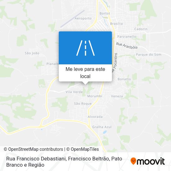 Rua Francisco Debastiani mapa