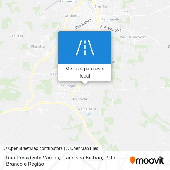 Rua Presidente Vargas mapa
