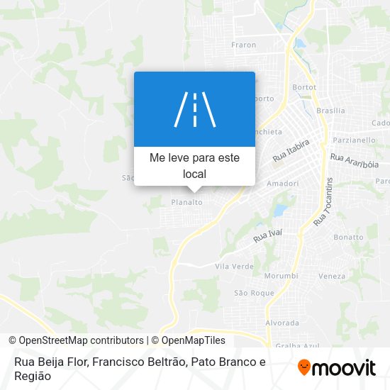 Rua Beija Flor mapa