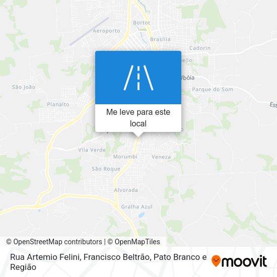Rua Artemio Felini mapa