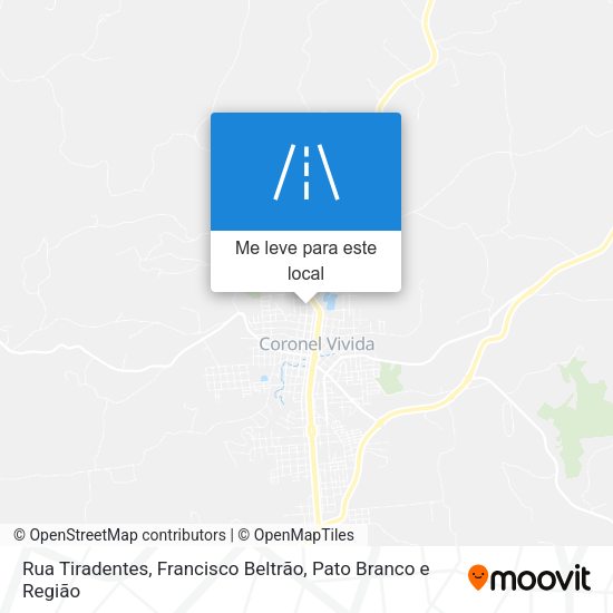 Rua Tiradentes mapa
