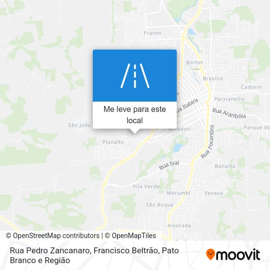 Rua Pedro Zancanaro mapa