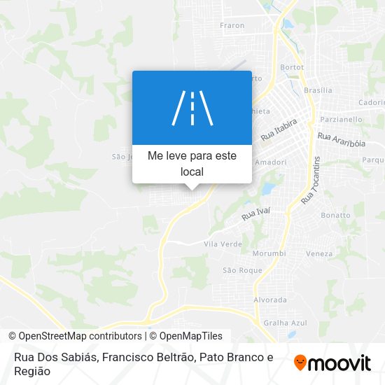Rua Dos Sabiás mapa