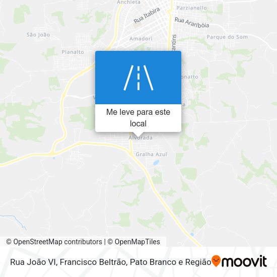 Rua João VI mapa