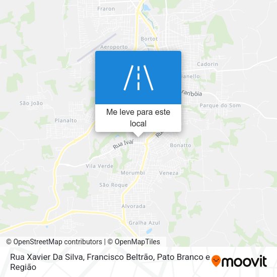 Rua Xavier Da Silva mapa