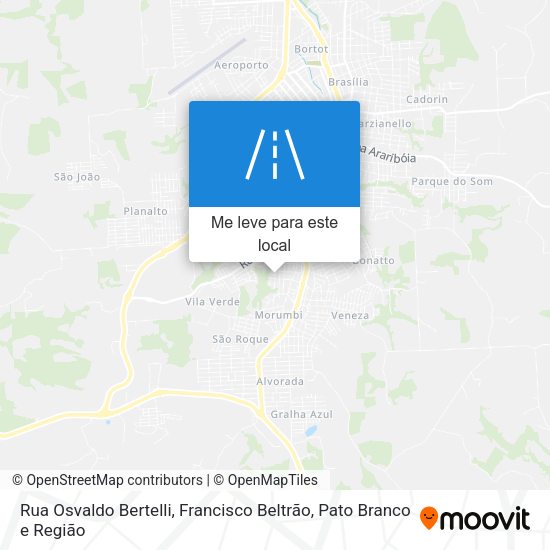 Rua Osvaldo Bertelli mapa
