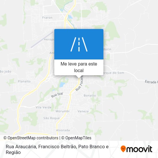 Rua Araucária mapa
